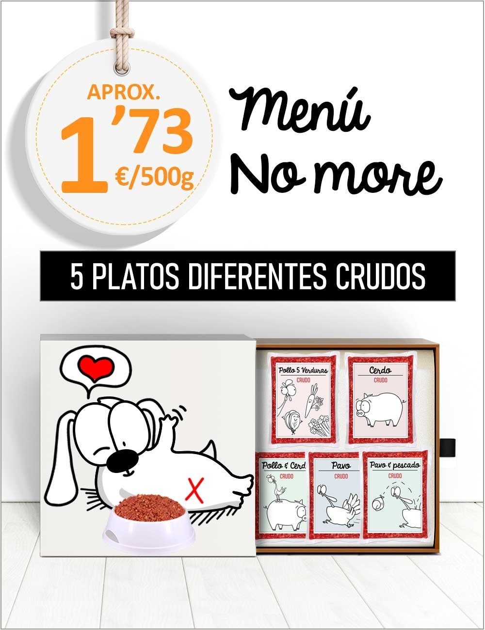 Menú Perros Esterilizados CRUDO de 5 a 10kg GUAU AND CAT - 1