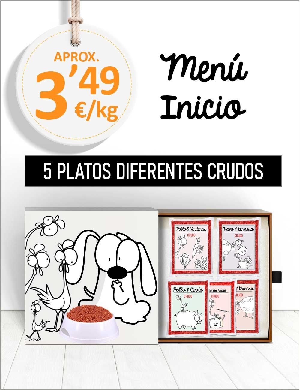 Menú Inicio CRUDO de 5 a 40kg